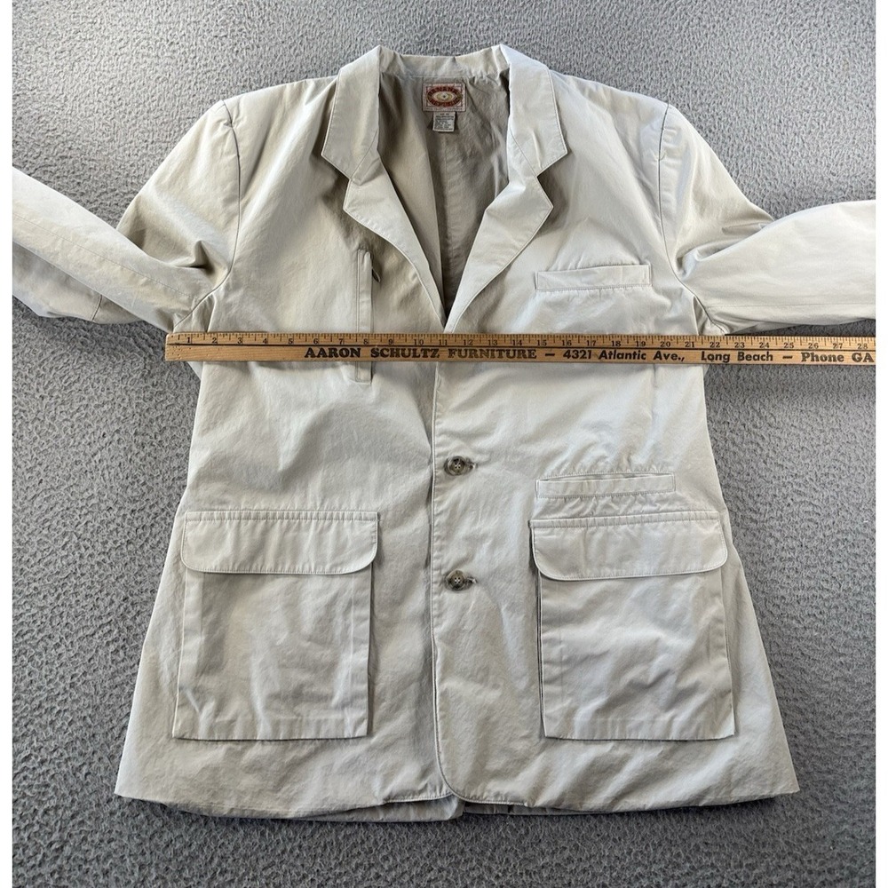 Vintage Banana Republic Safari Blazer Mens 44 Chore Coat Bush Khaki Field - Picture 8 of 16